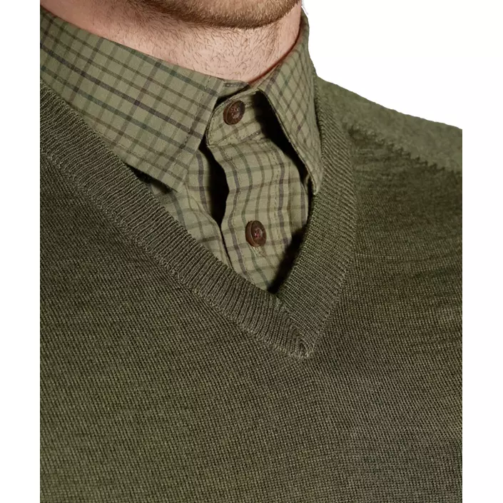 Seeland Woodcock stickad tröja med merinoull, Classic green, large image number 3