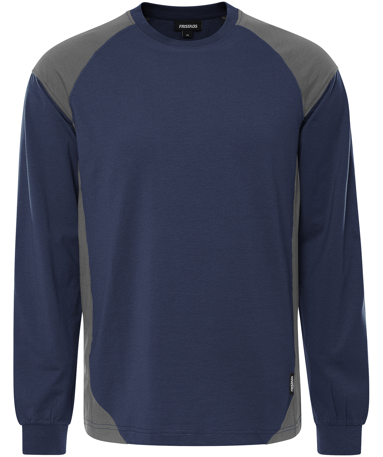 Fristads Heavy long-sleeved T-shirt 7071 GTM, Marine Blue/Grey, Marine Blue/Grey, swatch