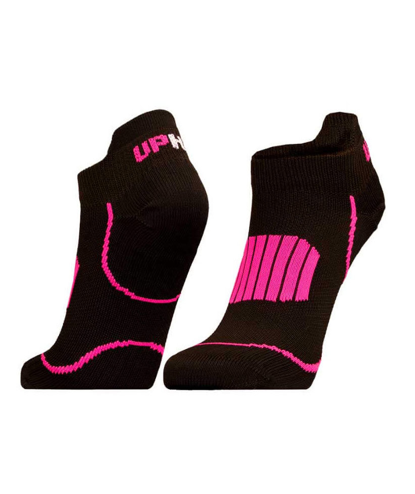 UphillSport Front Low running socks, Black/Pink
