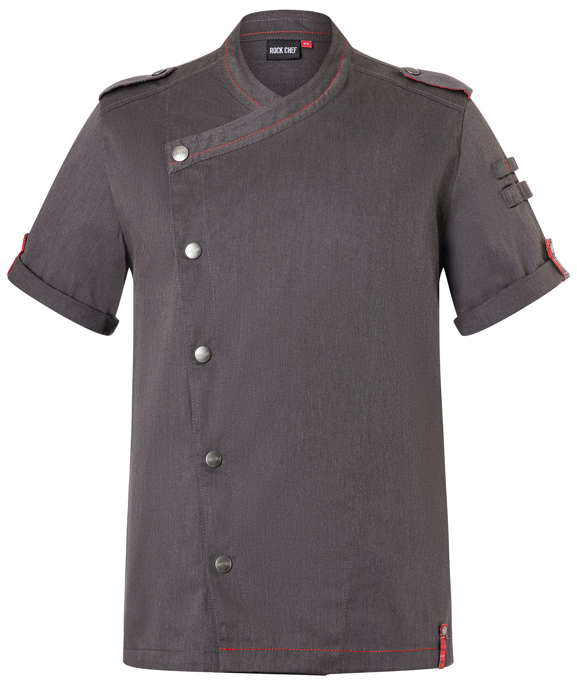 Karlowsky Denim-Style ROCK CHEF&reg; kurz&auml;rmlige Kochjacke, Schwarz Denim