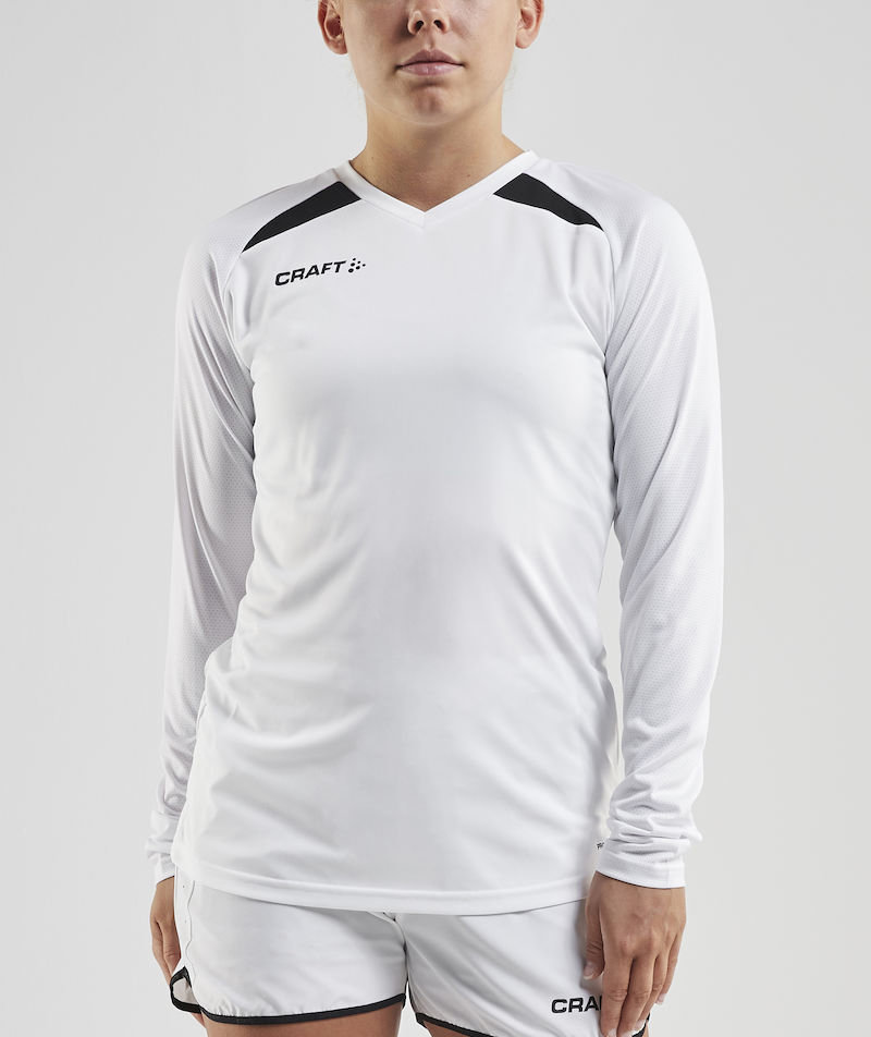 Craft Pro Control Impact l&aring;ng&auml;rmad T-shirt dam, Vit/Svart, large image number 1