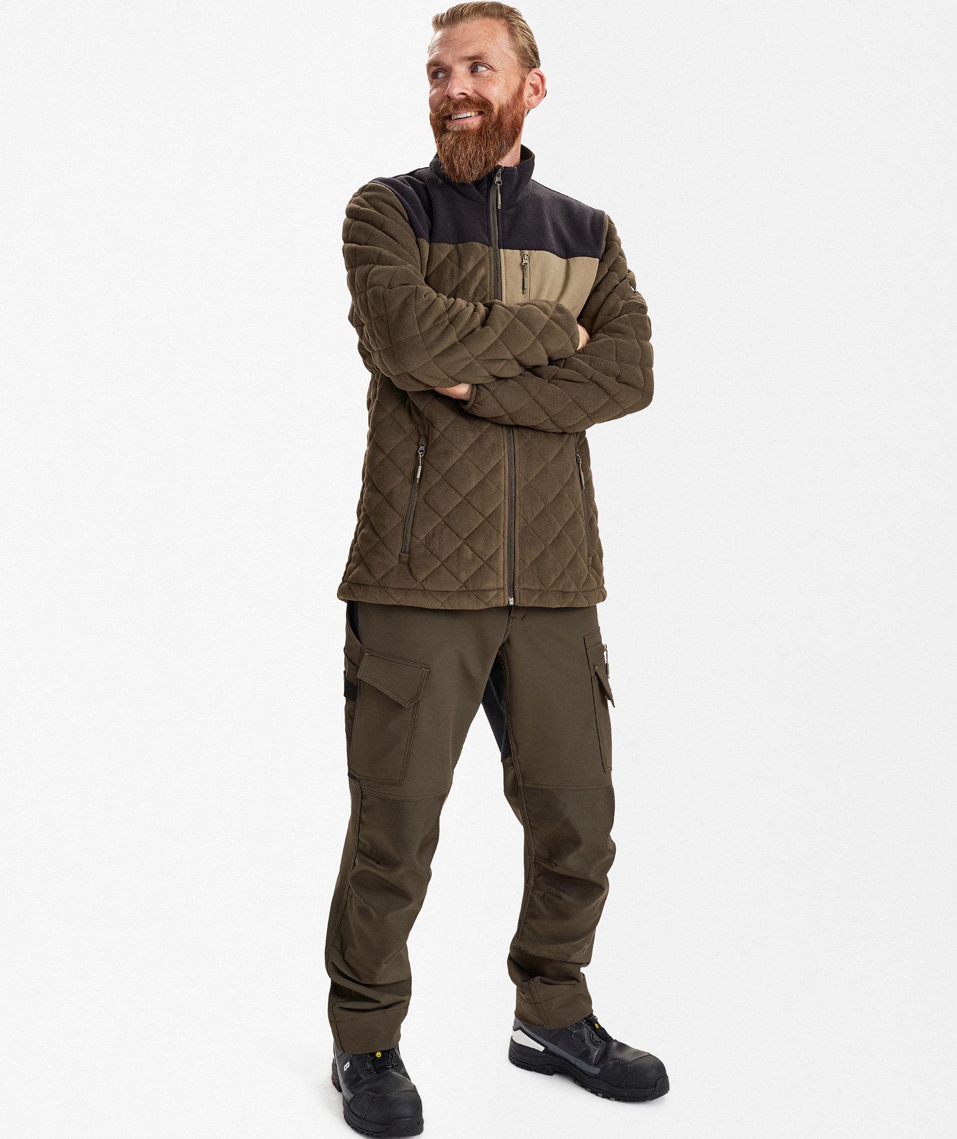 Engel Entire vattert fleecejakke, Forest Green/Black, Forest Green/Black, large image number 2