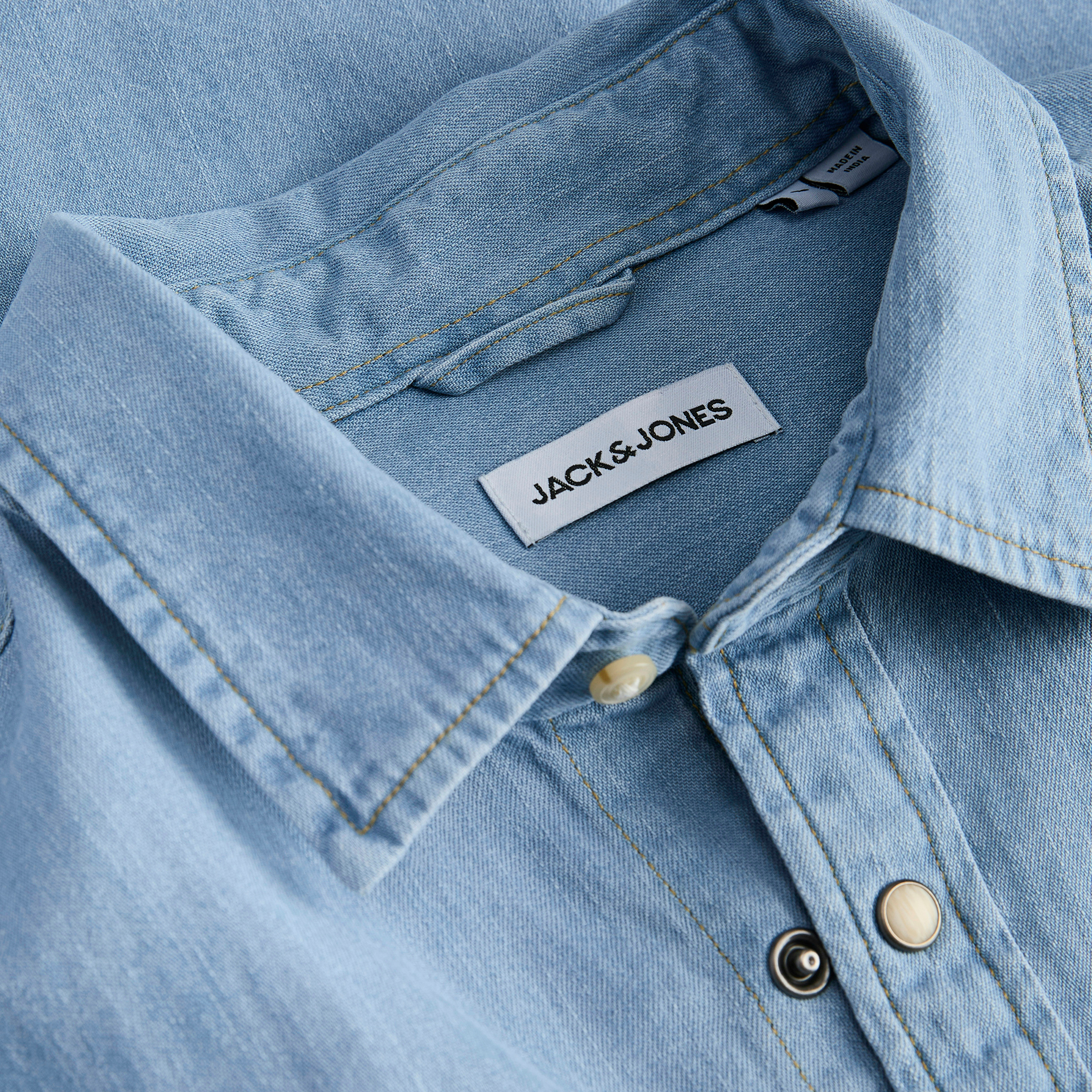 Jack & Jones JJESHERIDAN Slim fit Skjorte, Light Blue Denim, large image number 2