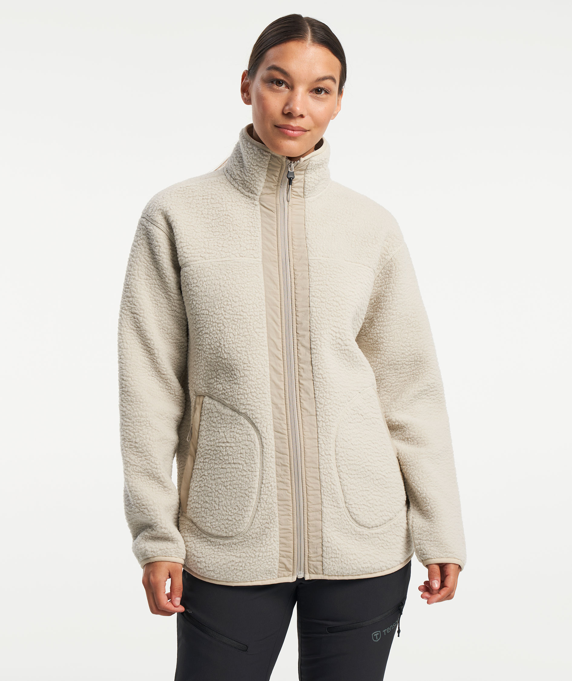 Tenson Yoke women's pile fleece jacket, Sand, large image number 8
