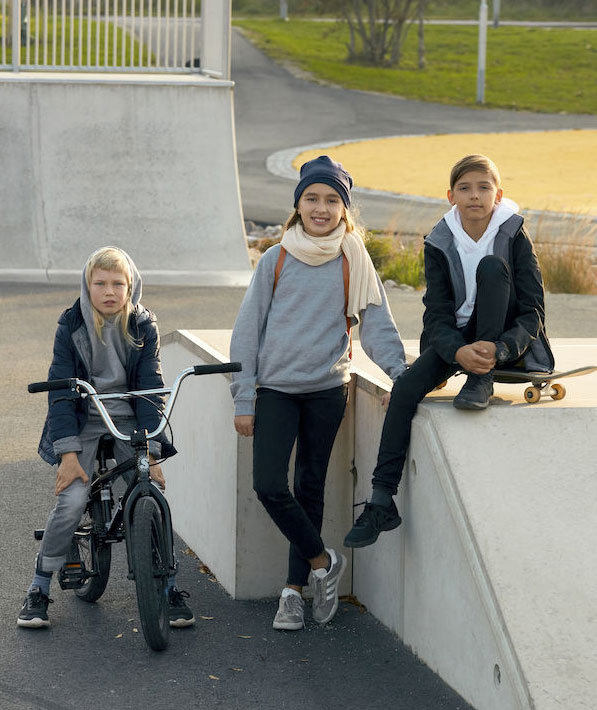 Clique Basic Roundneck childrens sweater, Grey Melange, large image number 1