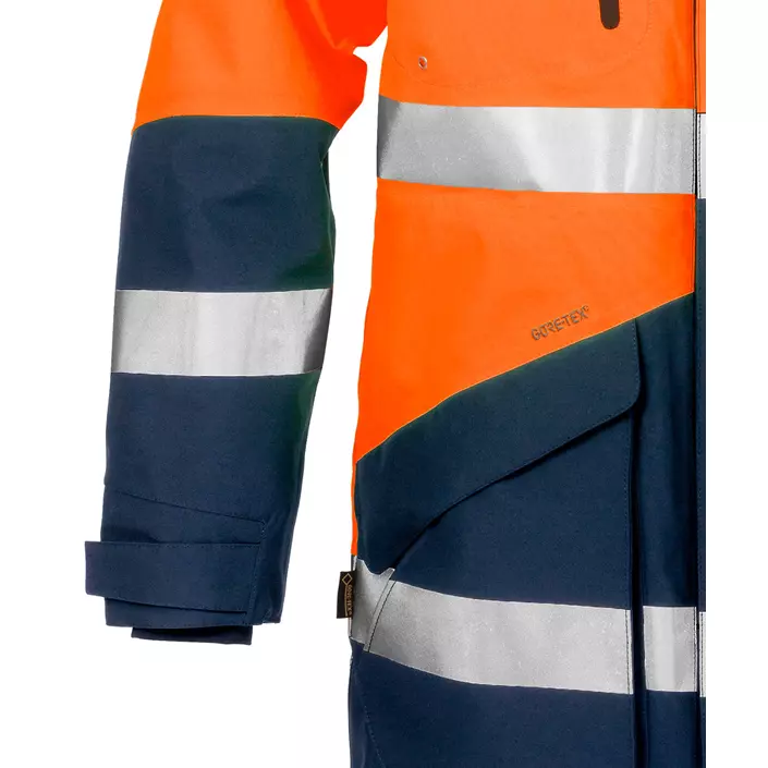 Fristads GORE-TEX® vinterparka jacka 4989, Varsel Orange/Marinblå, large image number 2