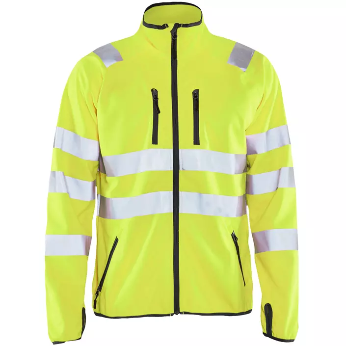 Blåkläder softshell jacket, Hi-Vis Yellow, large image number 0
