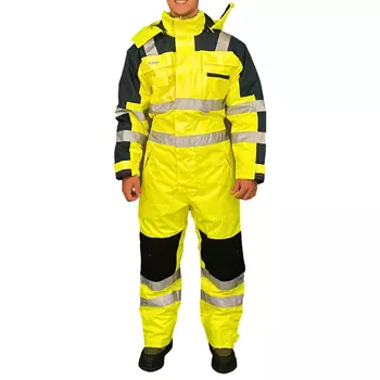 OCEAN thermo coverall, Hi-Vis yellow/marine