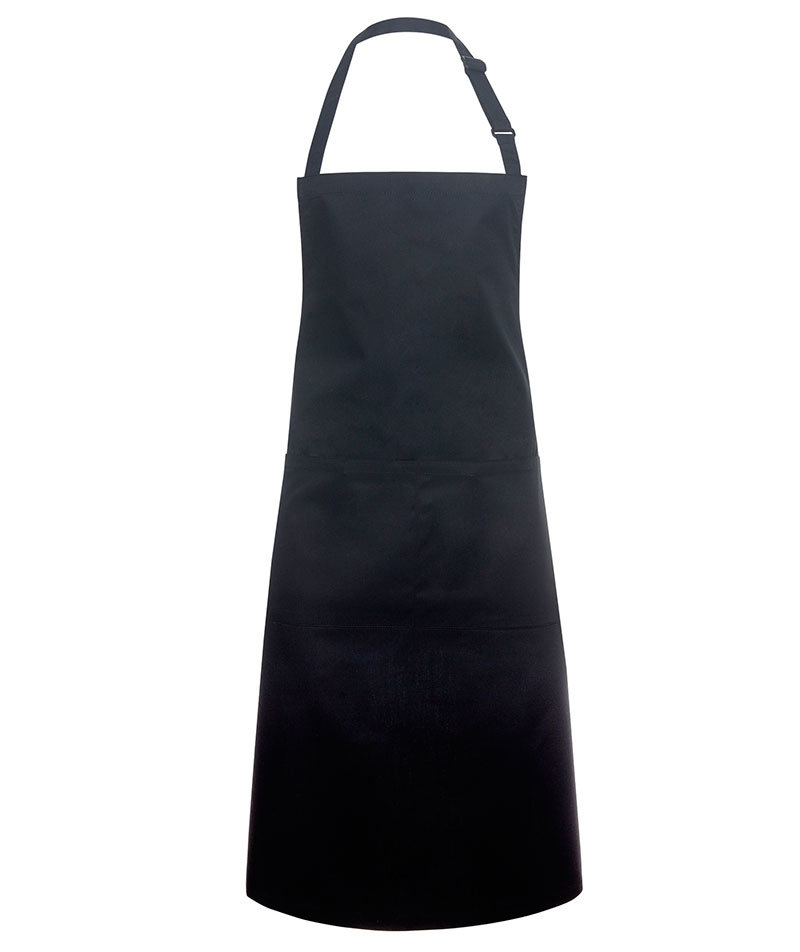 Karlowsky Basic bib apron with pockets, Black, Black, large image number 0