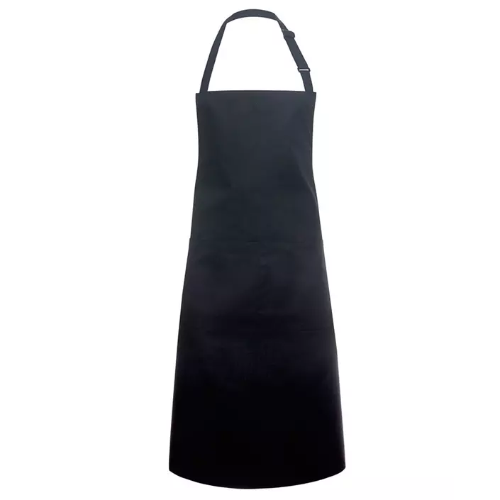 Karlowsky Basic bib apron with pockets, Black, Black, large image number 0