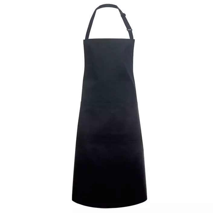 Karlowsky Basic bib apron with pockets, Black, Black, large image number 0