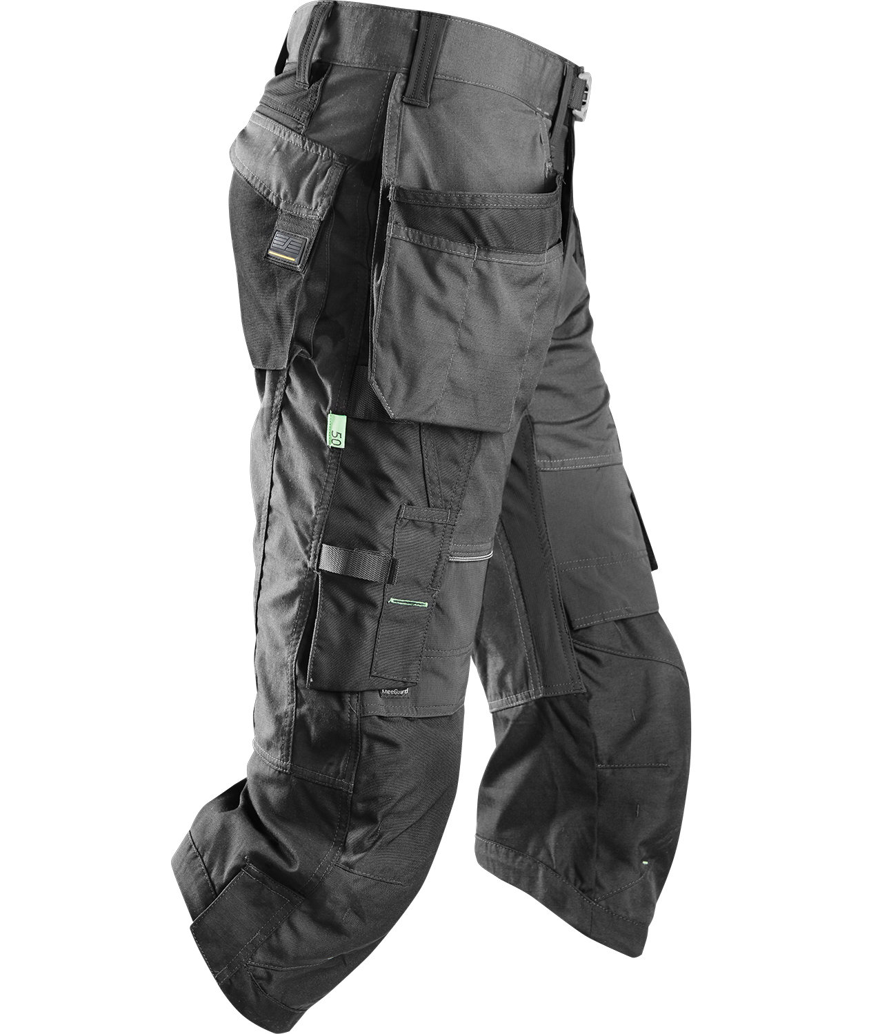 Snickers craftsman knee pants FlexiWork 6905, Steel Grey/Black, large image number 3