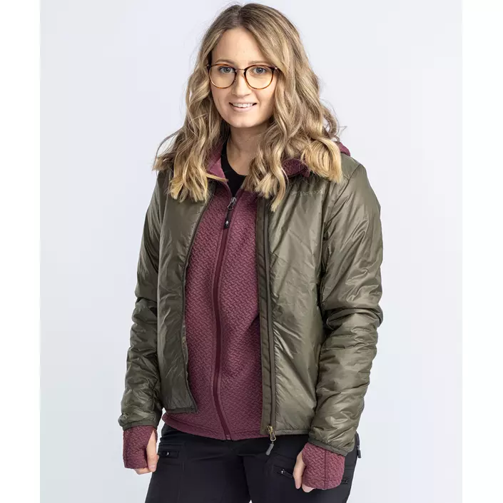 Pinewood Insulated dame midlayer med uld, Moss green, large image number 1