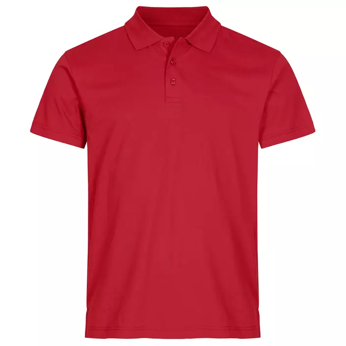 Clique Single Jersey polo T-skjorte, Red, large image number 0