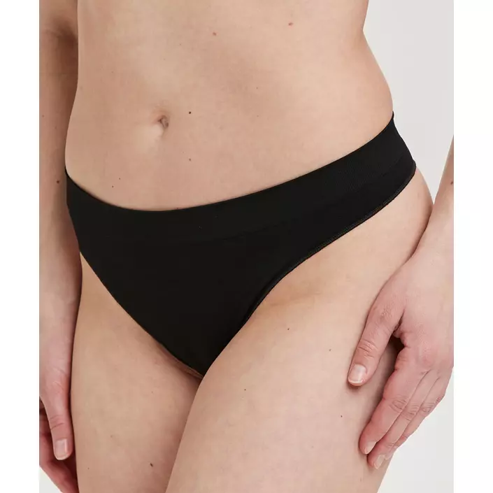 Decoy women's microfiber thong, Black, large image number 2