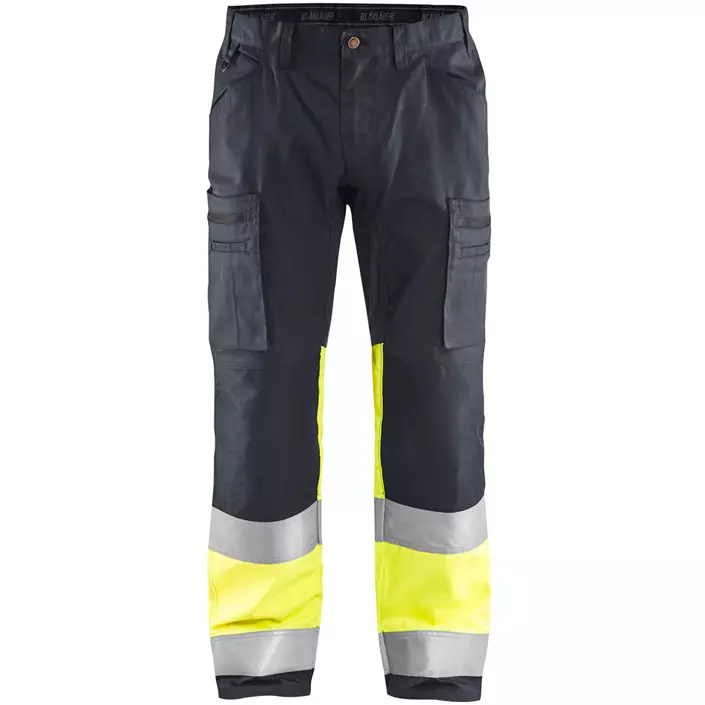 Blåkläder work trousers, Grey/Hi-Vis Yellow, large image number 0