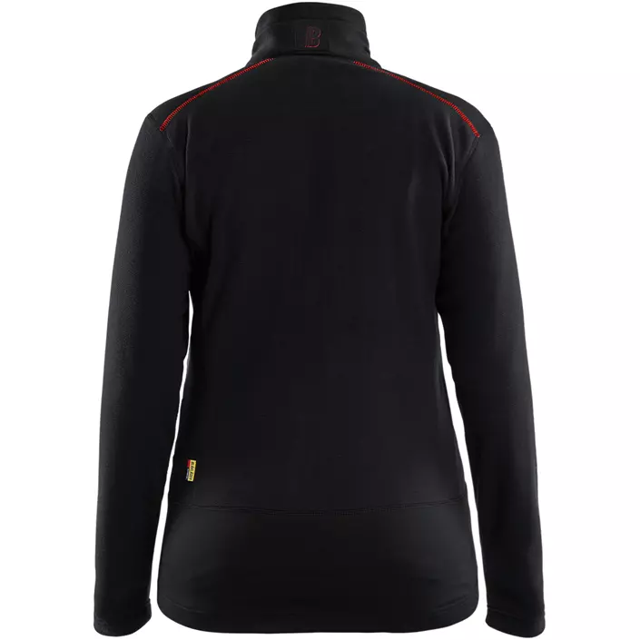 Blåkläder Unite microfleece tröja dam, Svart/Röd, large image number 1