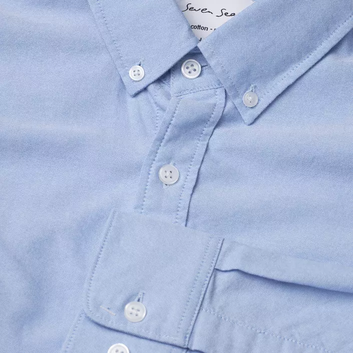 Seven Seas Oxford Modern fit skjorta, Ljusblå, large image number 4