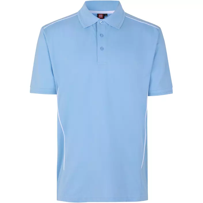 ID PRO Wear pipings polo shirt, Lightblue, large image number 0