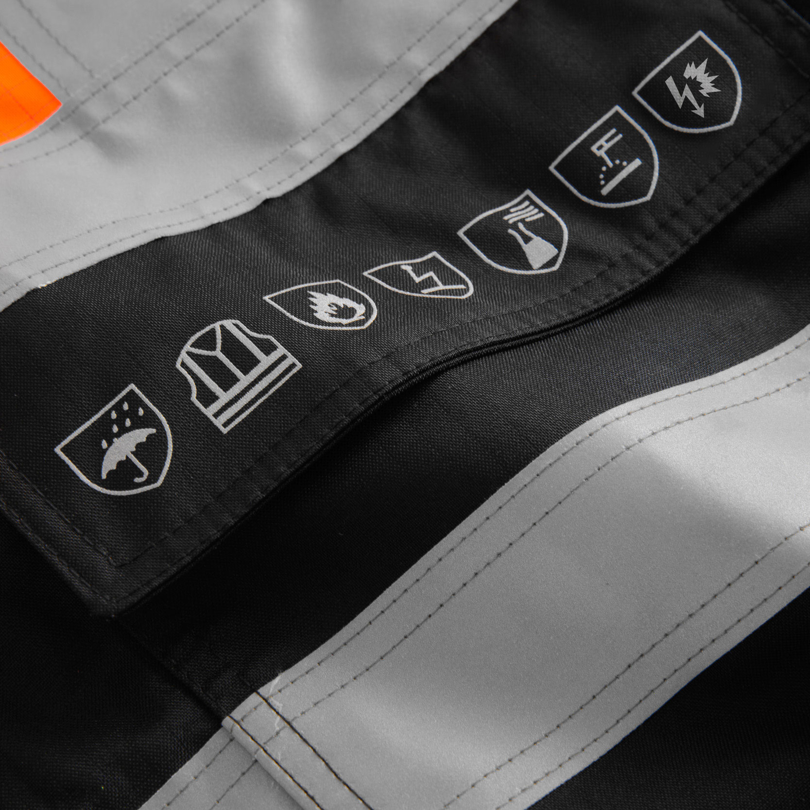 Lyngs&oslash;e Multinorm jacket, Hi-Vis Orange/Black, large image number 3