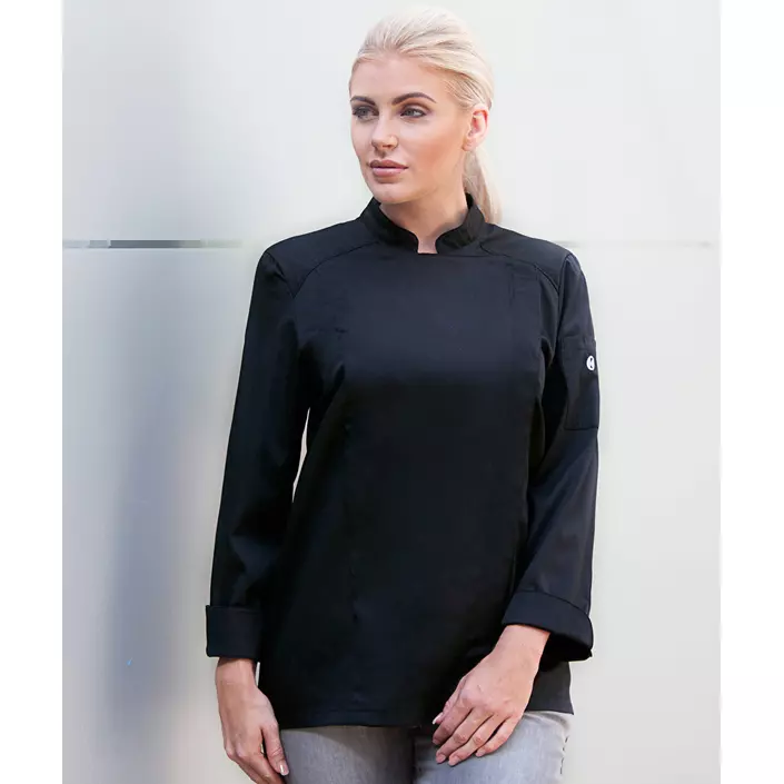 Karlowsky Naomi women's chefs jacket, Black, large image number 1