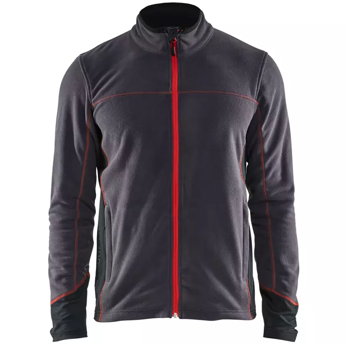 Blåkläder Microfleece jakke, Mørkegrå/Rød, large image number 0