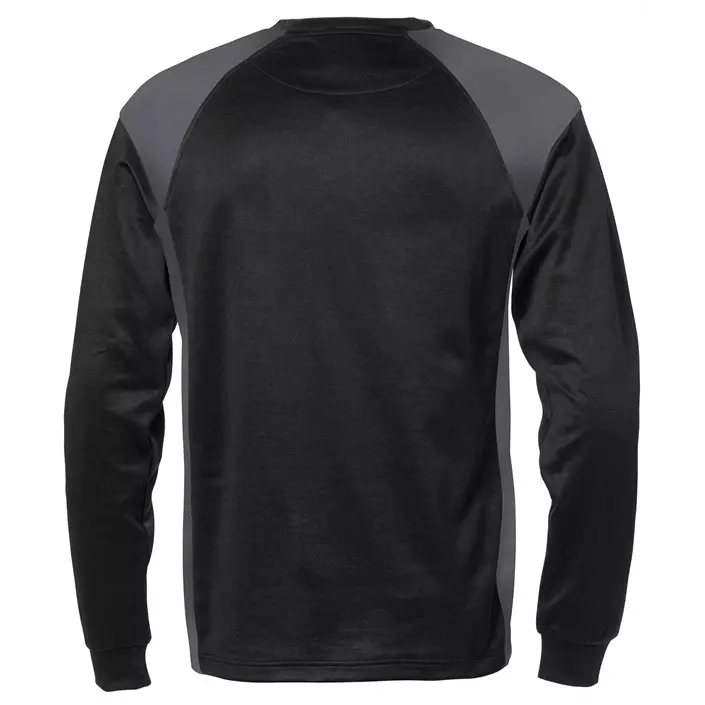 Fristads long-sleeved T-shirt 7071 THV, Black/Grey, large image number 1