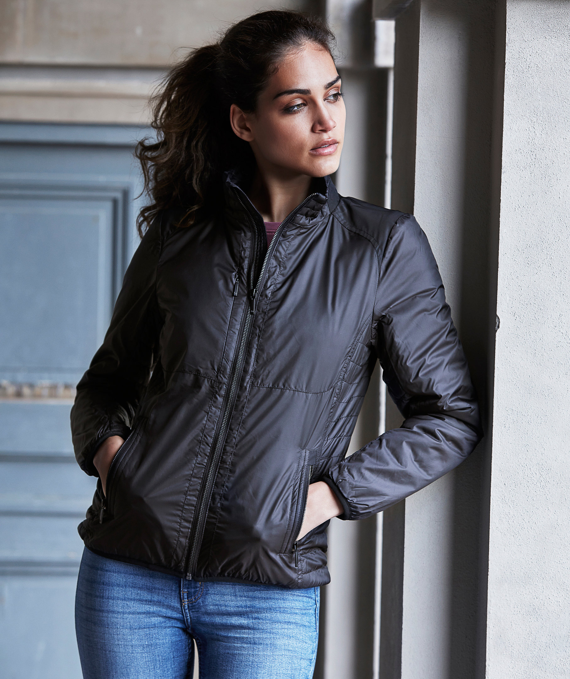 Tee Jays Newport women's jacket, Black