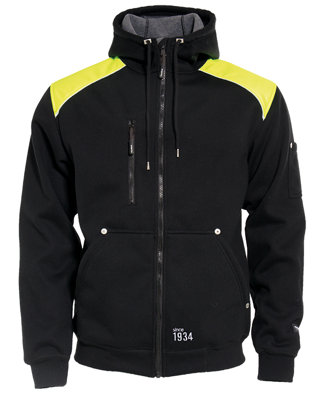 Tranemo Hoodie, Schwarz/Gelb, large image number 2