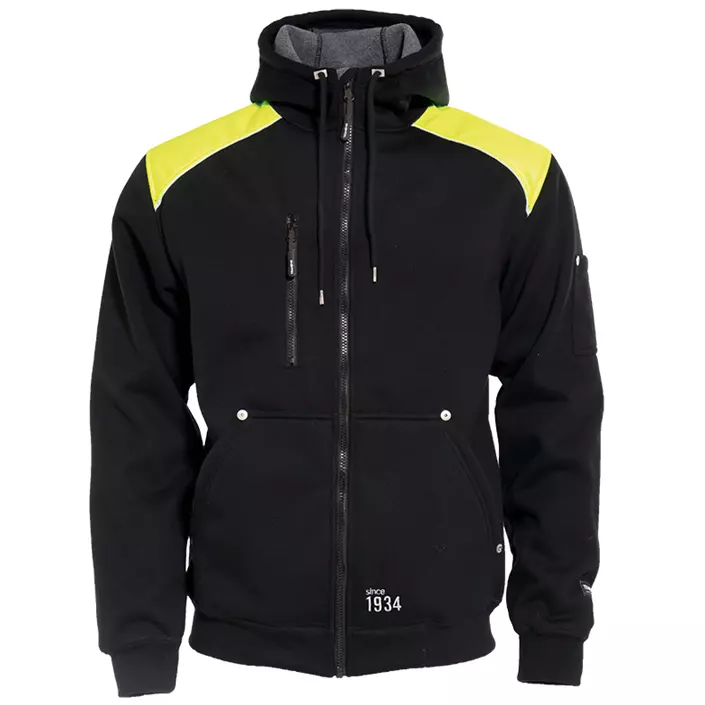 Tranemo hoodie, Black/Yellow, large image number 2