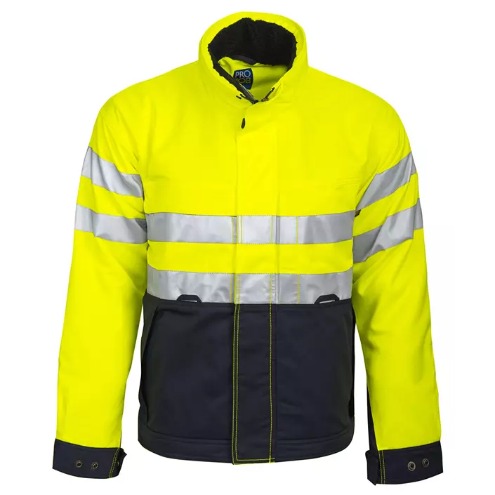 ProJob winter jacket 6407, Hi-vis Yellow/Marine, large image number 0