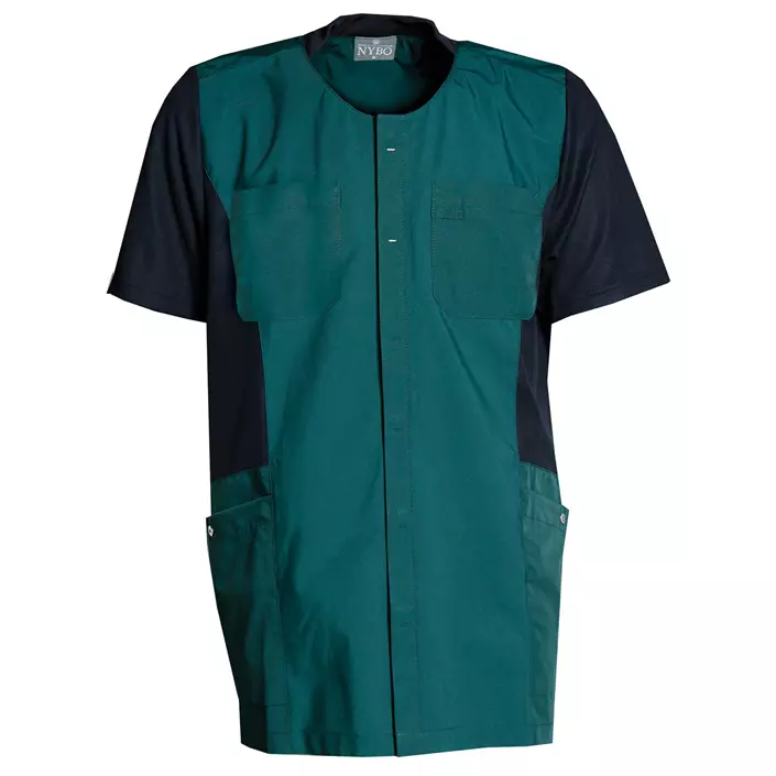 Nybo Workwear Sporty Mix kortermet skjorte, Mørkegrønn, large image number 0