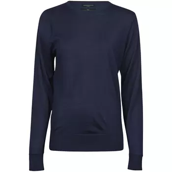 Tee Jays women's knitted pullover with merino wool, Navy