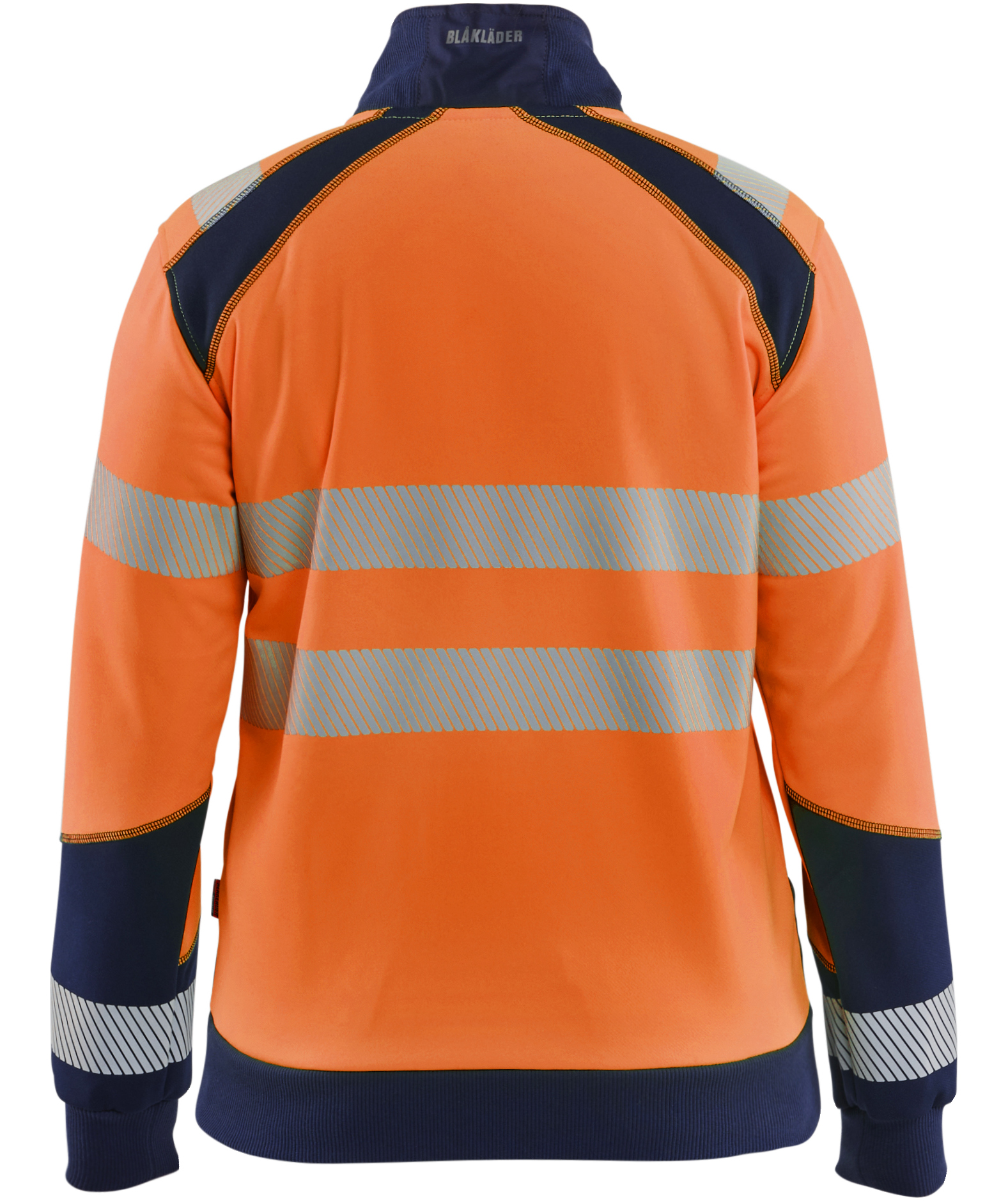 Bl&aring;kl&auml;der women's cardigan, Hi-Vis Orange/Navy, large image number 2