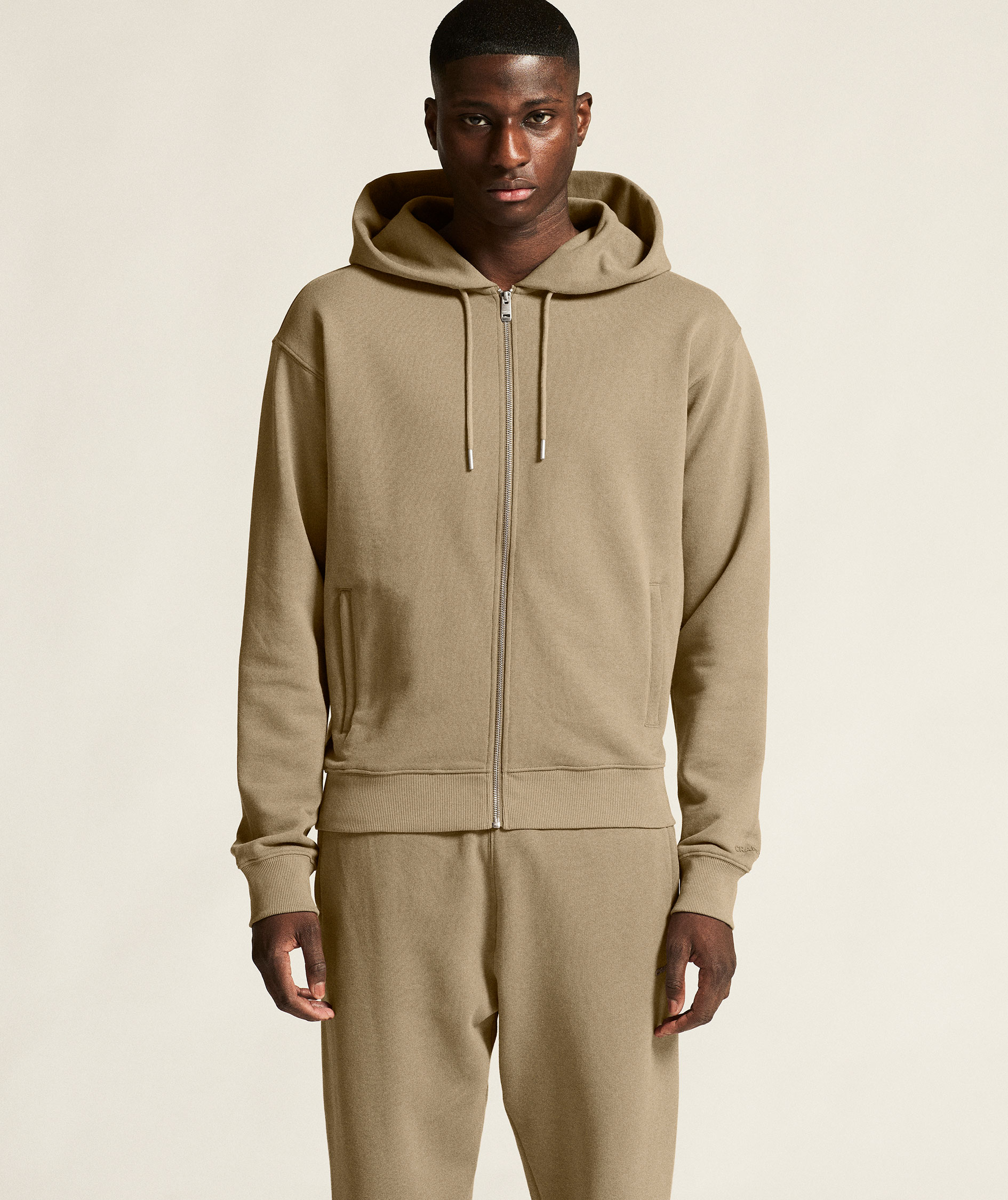 Craft Frequent h&aelig;ttetr&oslash;je med lynl&aring;s, Taupe, large image number 1