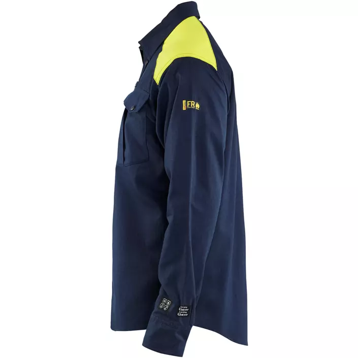 Blåkläder FR arbetsskjorta, Marin/Hi-Vis gul, large image number 4