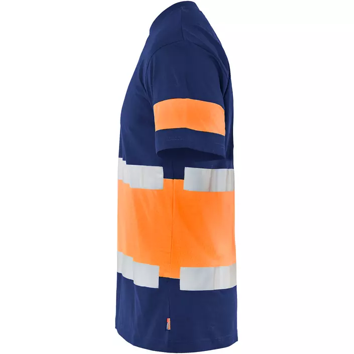 Blåkläder T-shirt, Marinblå/Varselorange, large image number 3