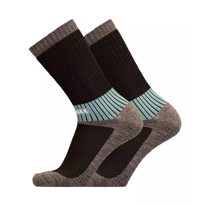 UphillSport Vaaru trekking socks, Black/Grey/Turquoise, large image number 0
