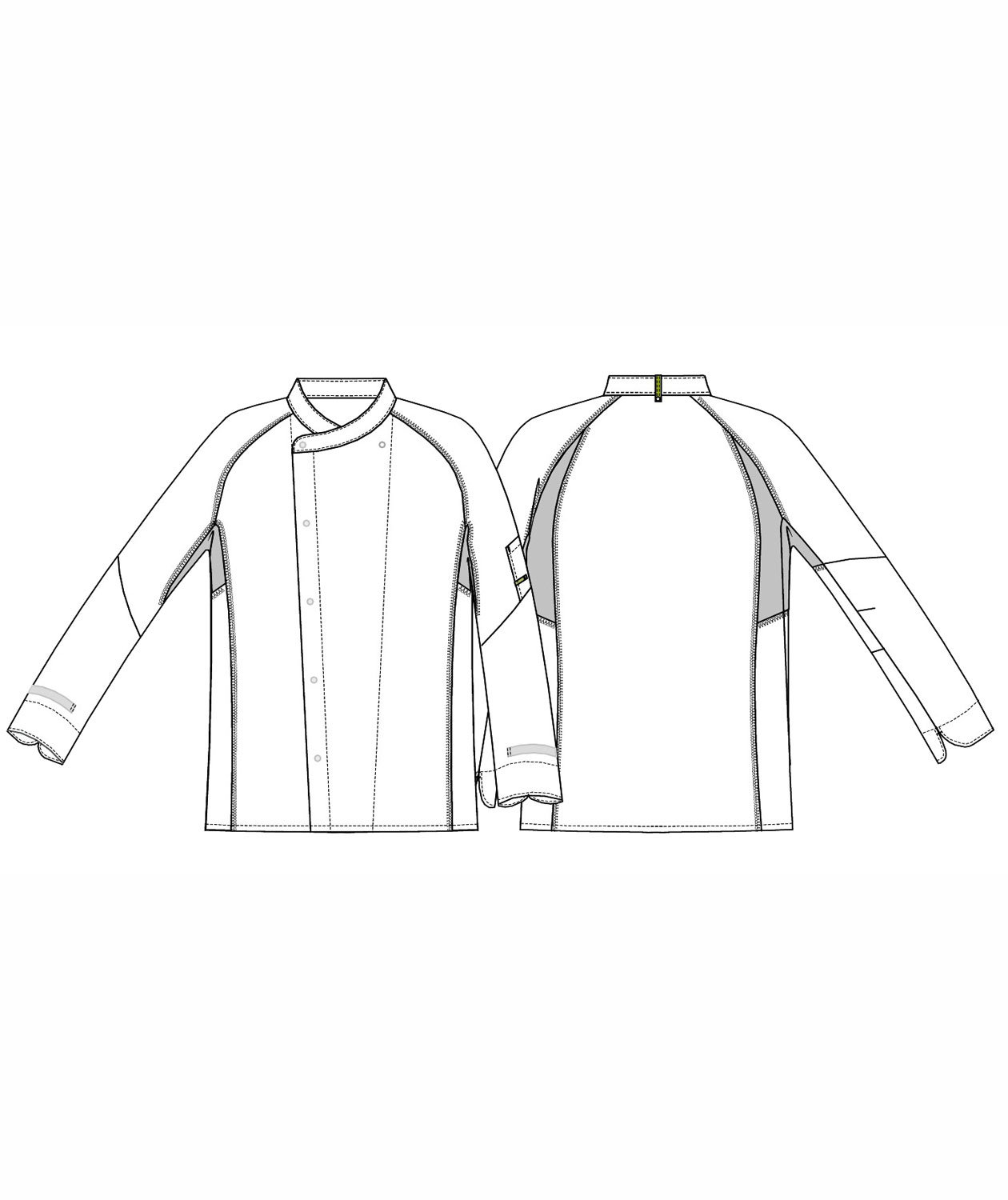 Kentaur kokkejakke, Sort/R&oslash;d, large image number 2