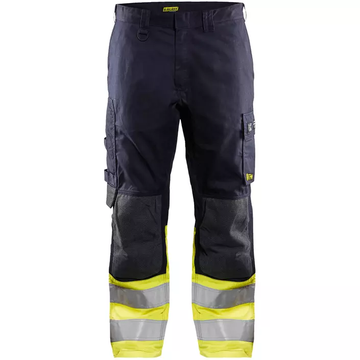 Blåkläder Multinorm work trousers, Marine/Hi-Vis yellow, large image number 0