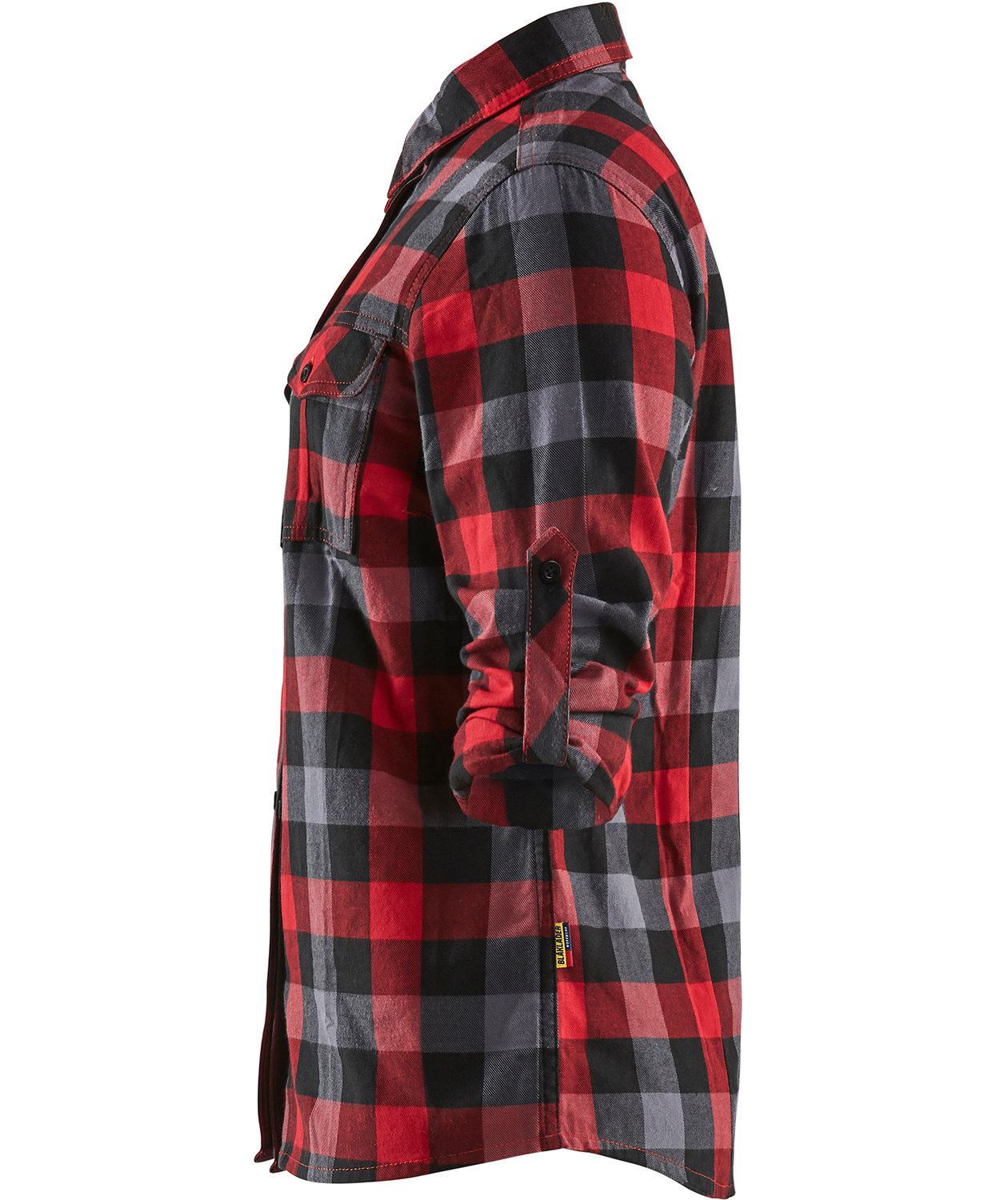 Bl&aring;kl&auml;der flanellskjorta dam, R&ouml;d/Svart, large image number 2