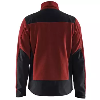 Blåkläder knitted jacket with softshell, Burnt Red/Black