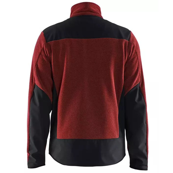 Blåkläder stickadjacka med softshell, Bränd Röd/Svart, large image number 1