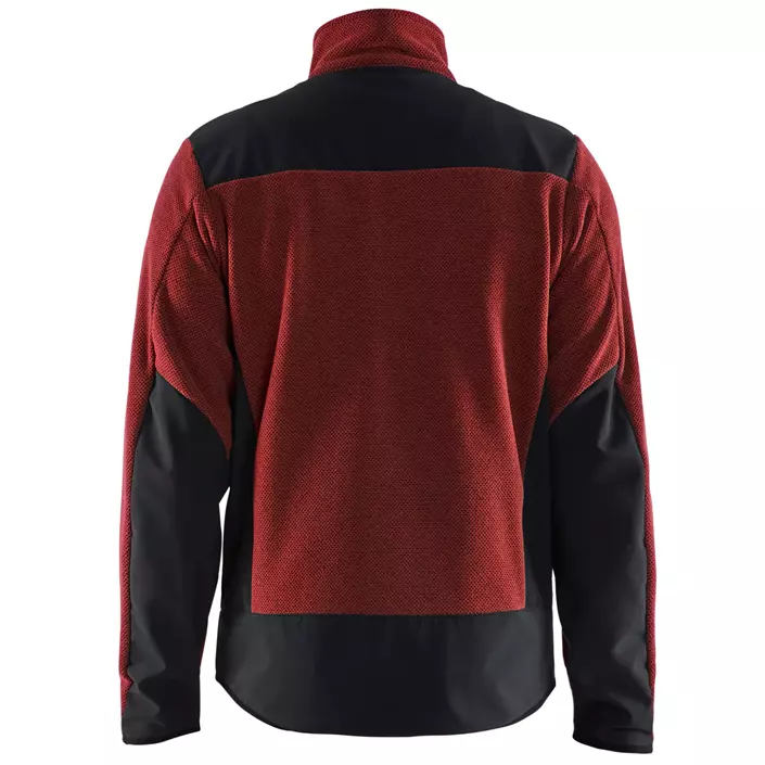 Blåkläder strikket jakke med softshell, Brent Rød/Svart, large image number 1