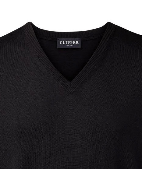 Clipper Milan knitted pullover with merino wool, Black, large image number 1