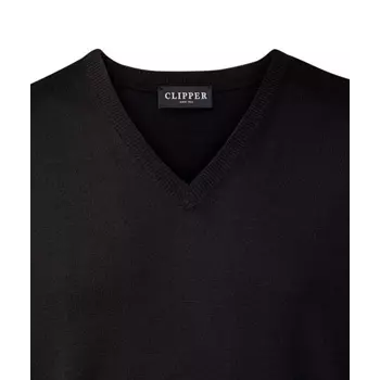 Clipper Milan knitted pullover with merino wool, Black