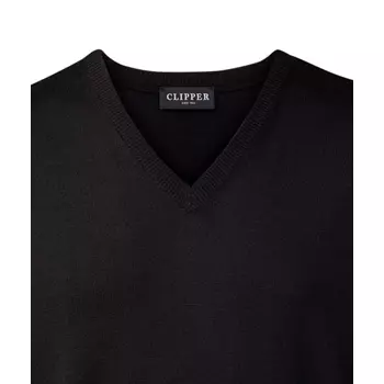 Clipper Milan knitted pullover with merino wool, Black