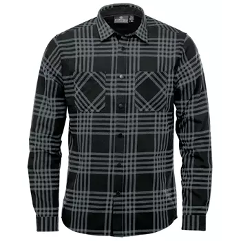 Stormtech Santa Fe flannel shirt, Carbon heather/black