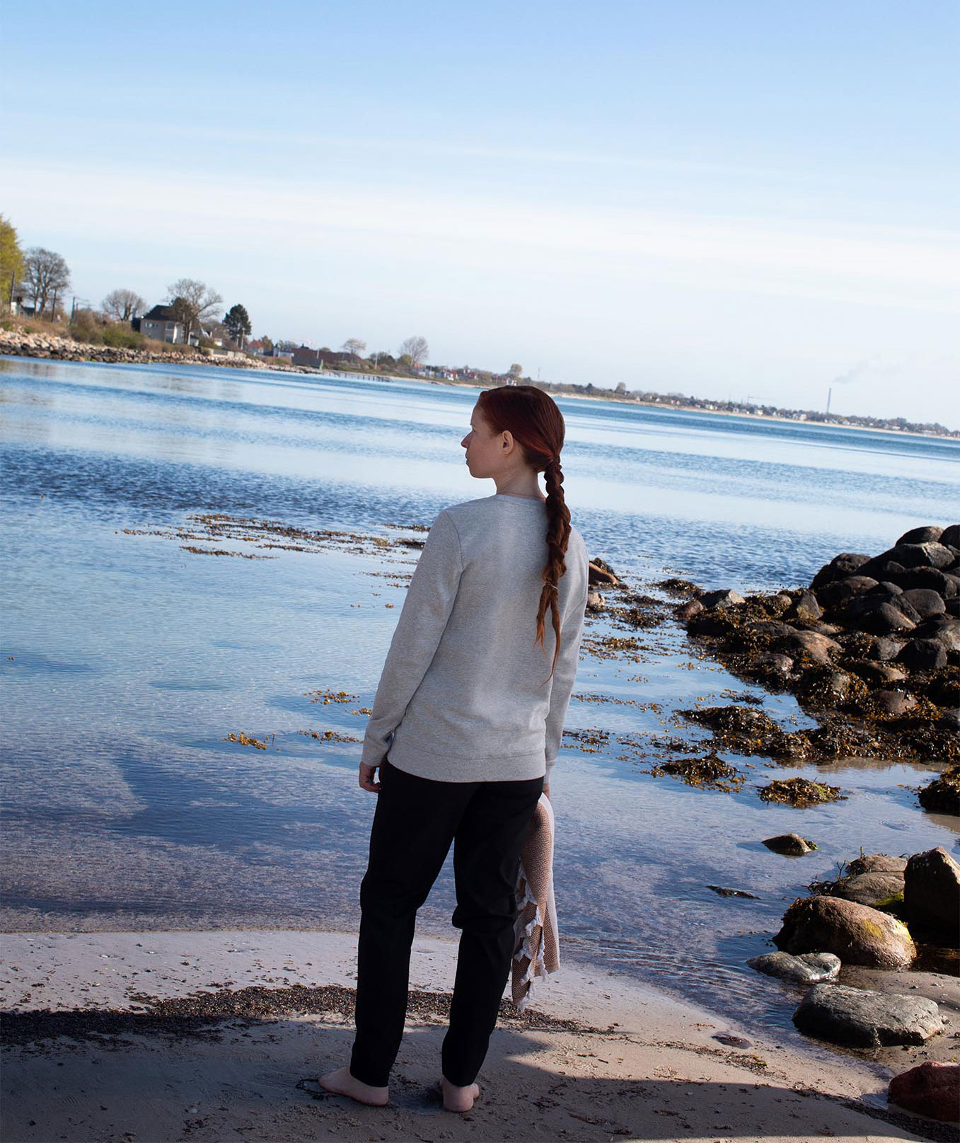 ID Bio Damen Sweatshirt, Hellgrau Melange, large image number 5