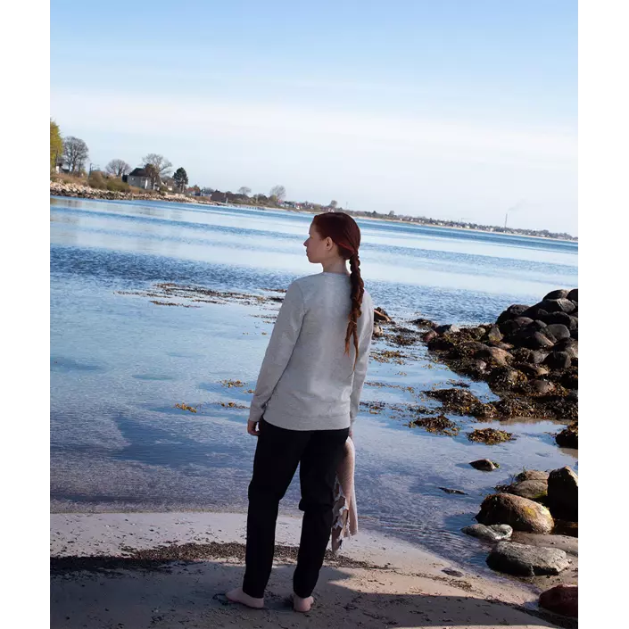 ID økologisk dame sweatshirt, Lys grå Melange, large image number 5